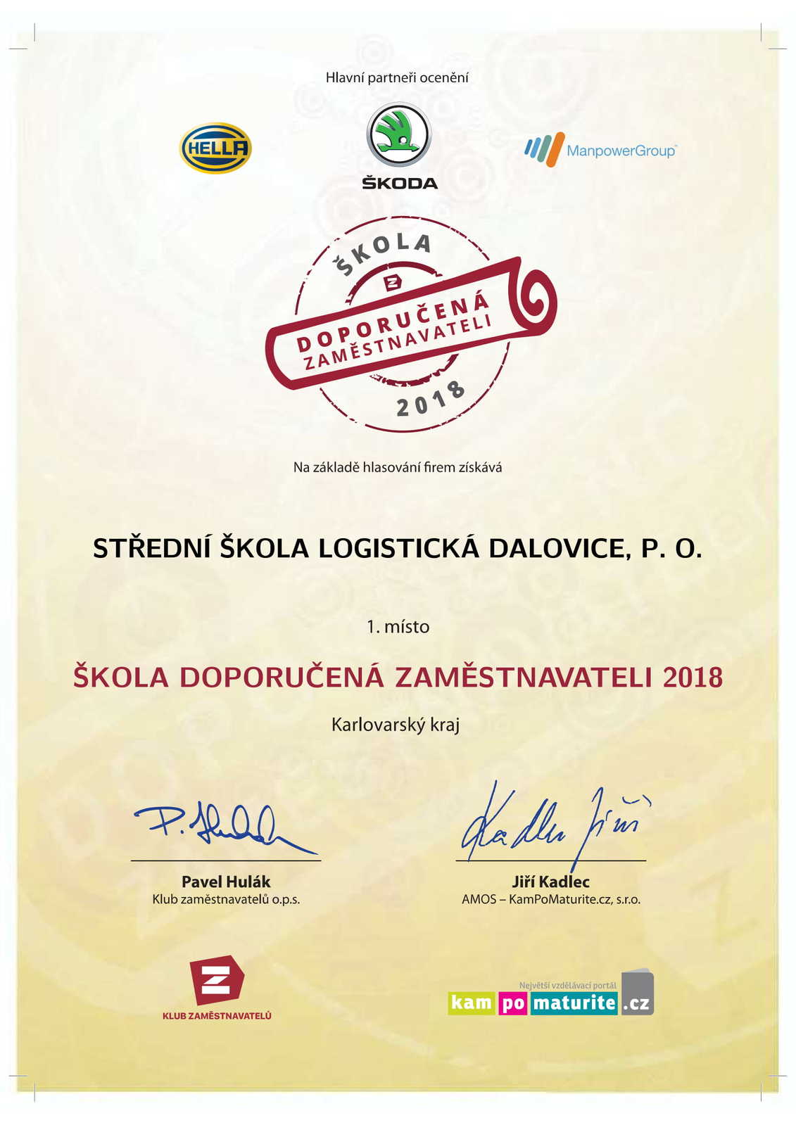 Diplom - Skola doporucena zamestnavateli 2018.jpg